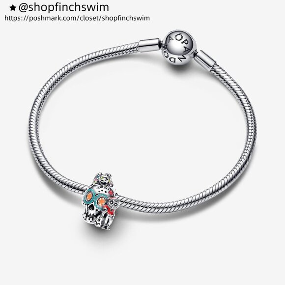 Pandora Disney Pixar Coco Miguel & Dante Skull Glow-in-the-dark Charm - Picture 4 of 5